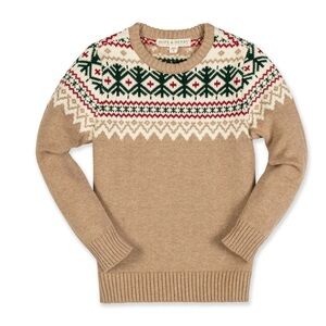 Hope & Henry Kids' Festive Fair Isle Sweater - XXS/3T